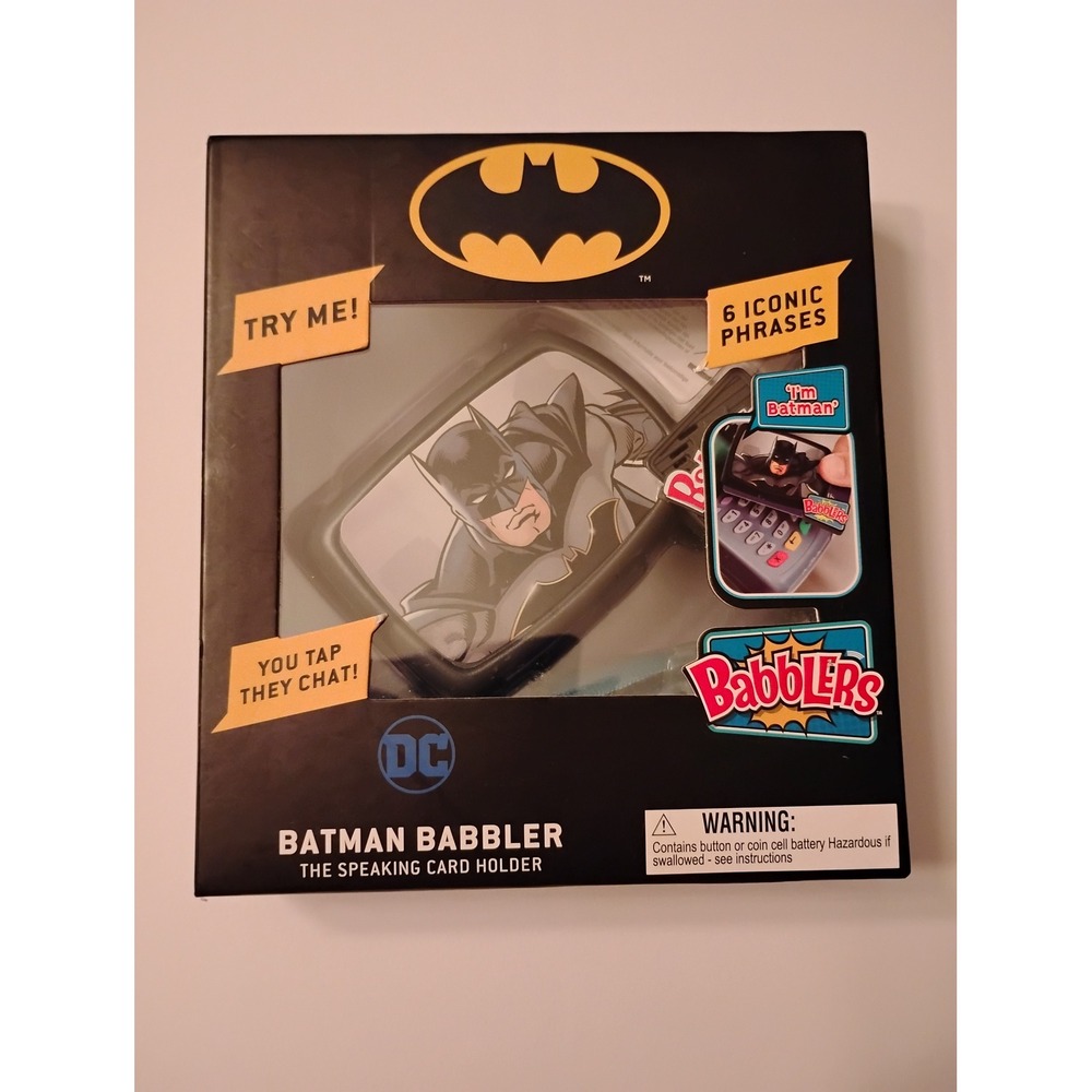 DC Comics Batman Babbler Speaking Card Holder RFID Activated Sound Wow Stuff NEW